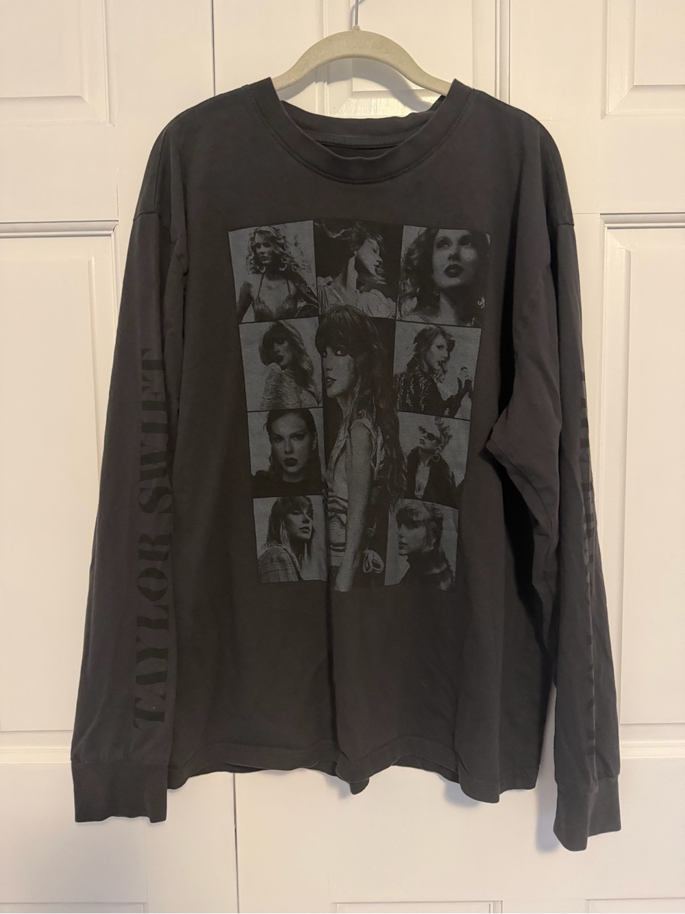 Taylor Swift The Eras Tour‎ Long Sleeve Graphic T-Shirt Black Size Large Concert